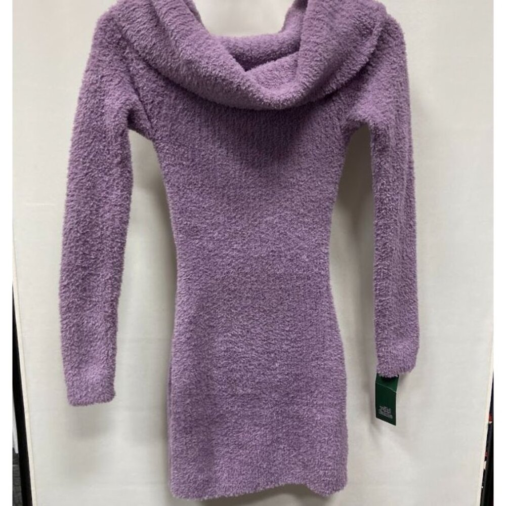 Wild Fable Women's Long Sleeve Mini Sweater Dress Purple Size XS - Picture 3 of 6